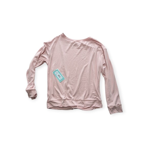 Copper Key Shirt Womens XL(16) Light Pink Long Sleeve Crew Neck Twist Front Top - Picture 2 of 8